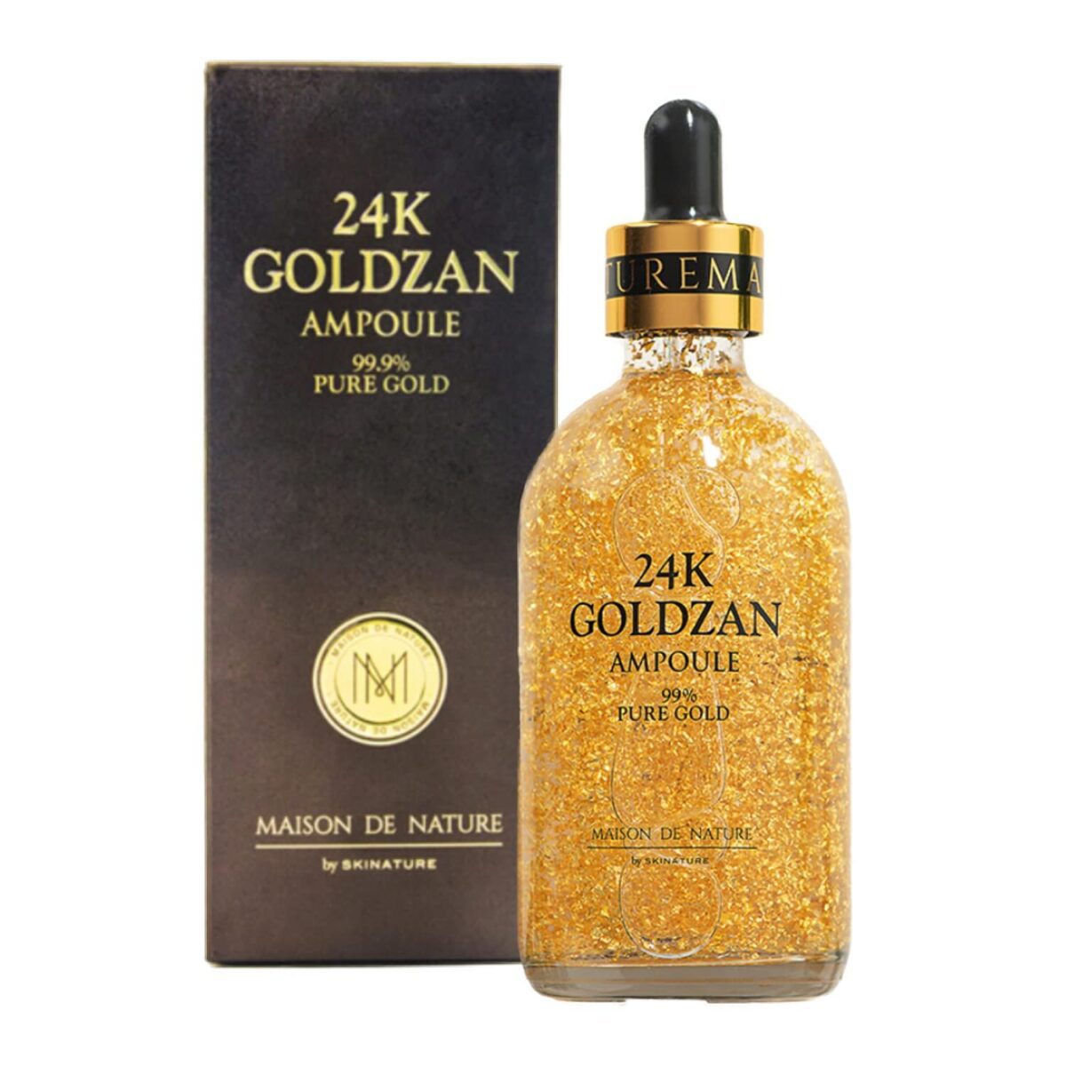 24K Goldzan Facial Serum Ampoule Pure Gold 99.9% Maison De Nature 100 ml Made in Korea. - Image 1