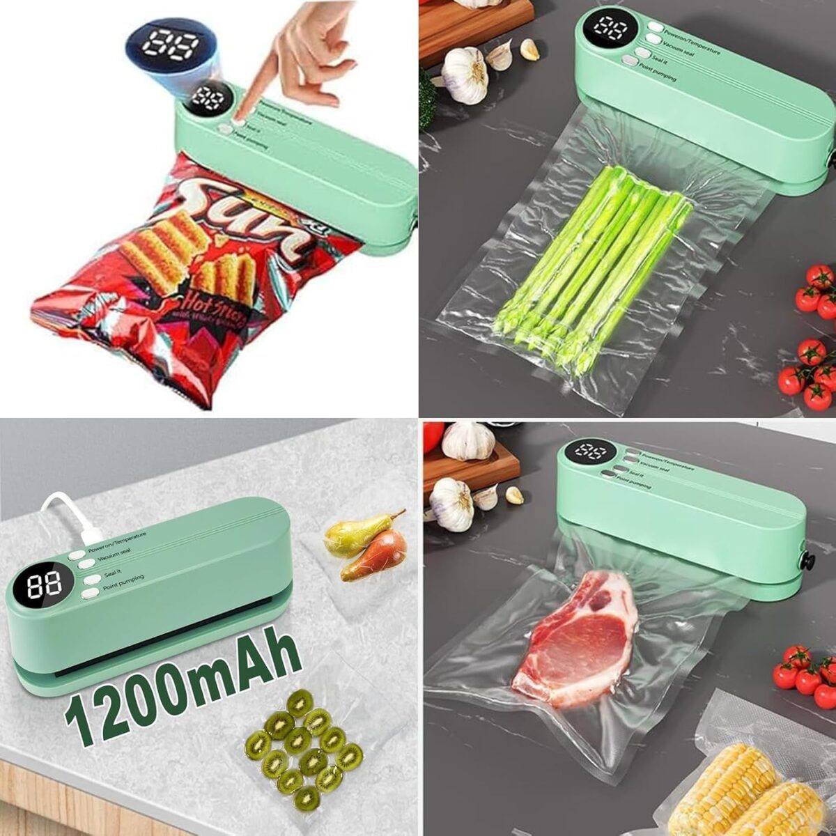 3 In 1 Cordless Handheld Mini Vacuum Sealer - Image 1