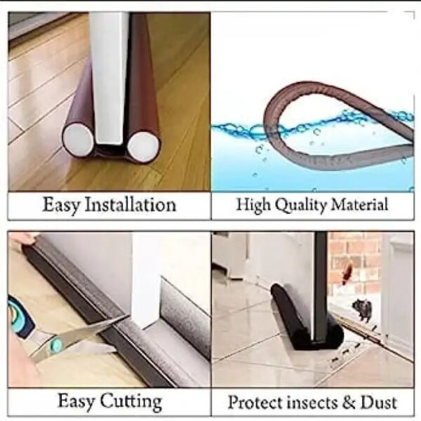 Door Dust Stopper Draft & Insect Air Stopper Under Bottom Seal Twin Guard For Door and Window