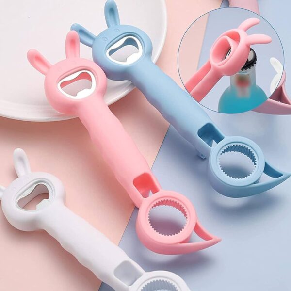 4 in 1 Bottle Opener Multifunctional Beer Opener Multi Purpose Can Open Corkscrew Jar Opener Kitchen Gadget