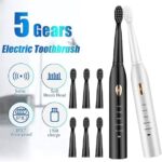Electric Toothbrushes For Adults Kids | Smart Timer Usb Charge Rechargeable 5 Modes ( Random colour ) - Image 5