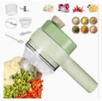 4 in 1 Electric Handheld Cooking Hammer Vegetable Cutter Set Electric Food Chopper Multifunction Vegetable Fruit Slicer - Image 4