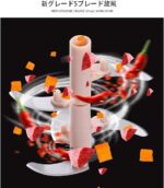 Manual Garlic Chopper Hand-Powered Food Chopper Mini Pull String Design Food Processor, Mincer,Garlic Press Mincer Pepper Chili Nuts Meat Grinder - Image 3