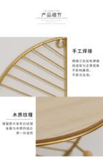 Modern simple and creative half circle rectangular wall shelf multi-function hook home bedroom wall decoration storage rack - Image 5