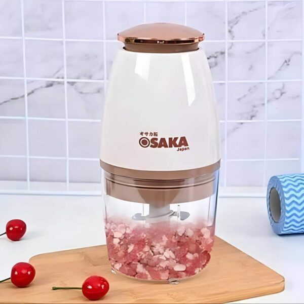 Electric food chopper processor for garlic onion meat chilles + veggies