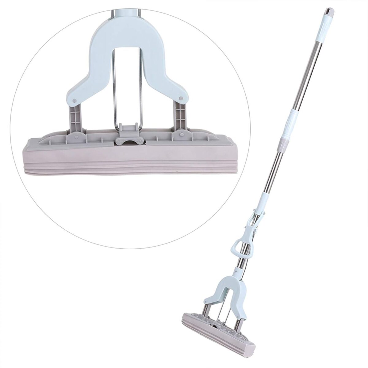 Adjustable Squeeze Water Floor Cleaning Magic Sponge Mop - Image 1