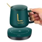 Coffee Mug with Heating Pad Warmer, USB Electric Coffee Cup Warmer for Desk, with Automatic On/Off to Keep Temperature Stable For Office Home - Image 3