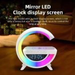 Multi-functional Led Clock Display Speaker G Lamp Bt- 3401 | Led Wireless Charging Speaker, G-shaped Speaker Light, Bluetooth Mp3 Player, Night Light And Alarm Clock - Image 2