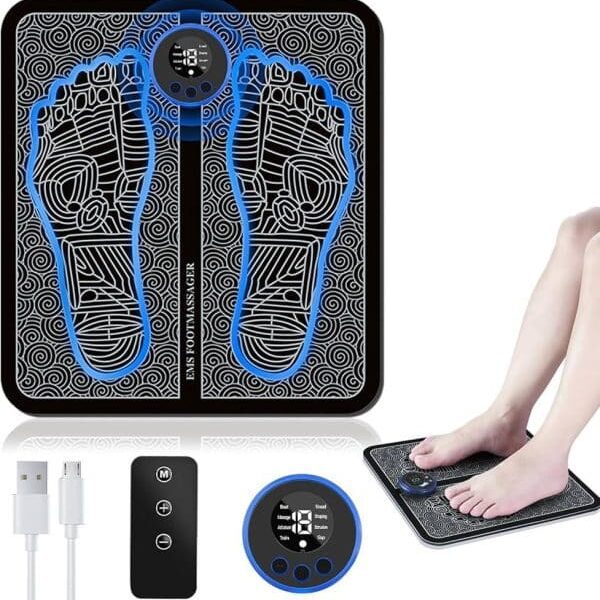 Ems Foot Massager Mat Electric Usb Charging Smart Display Tens Acupuncture Feet Cushion Blood Circulation Pad