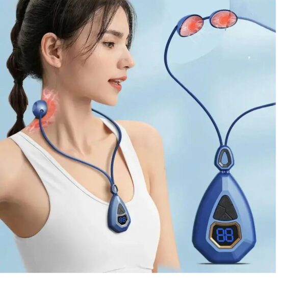 Smart Neck Massager EMS Plus Heating Electric Cervical Massager Shocker Heating Relieve Pain Massager Portable EMS Massager