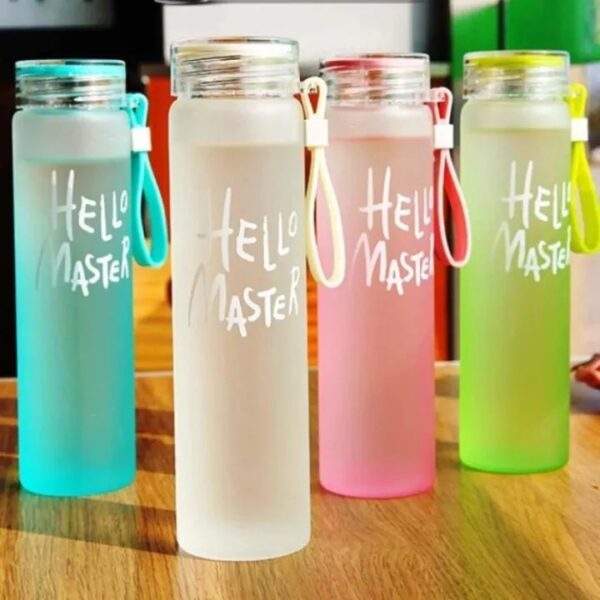Hello Master Glass Water Bottle for School College Office 480 ml