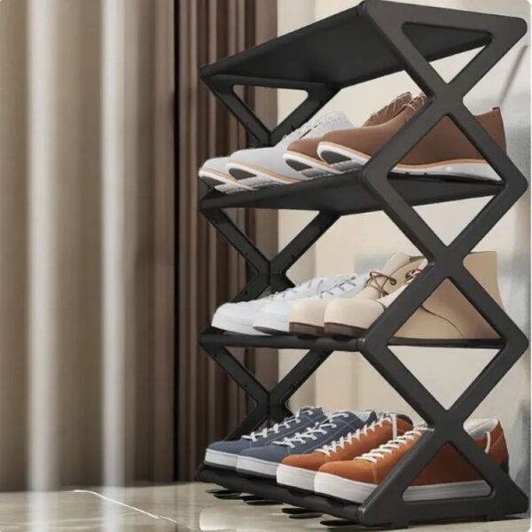 Household Simple Multi 3layer Space saving Xshaped Shoe Rack Multi functional Assembly Shoe Cabinet Dust proof Storage Rack