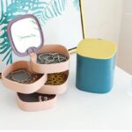 Rotatable 4 Layer Jewellery Organizer With Mirror - Image 2