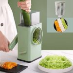 Multifunctional Rotary Vegetable Cutter 3 In 1 Manual Vegetable Slicer Rotary Cheese Grater Shredder Potato Chopper Carrot Cutter Peeler Maker - Image 3