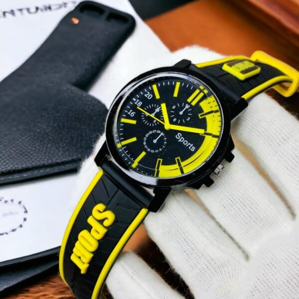 Stylish Sports Analog Rubber Strap Watch for Boys Men's