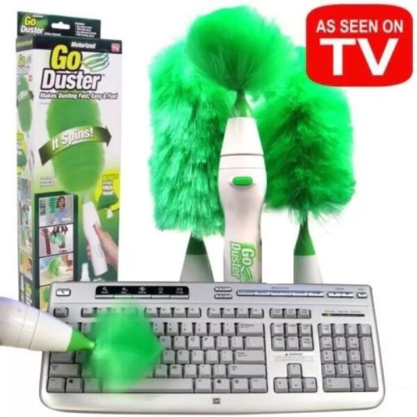 Newest Go Duster Cell Operating 360 Rotating Feather Duster Dust Cleaning Brush