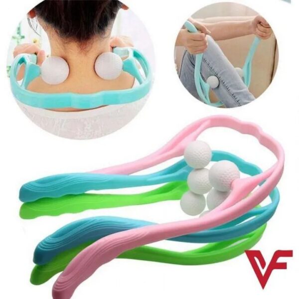 Pressure Point Therapy Massager Comfortable Neck Massager Roller Shoulder Back Pain Ball Deep Tissue Dual Trigger Point Lightweight Portable