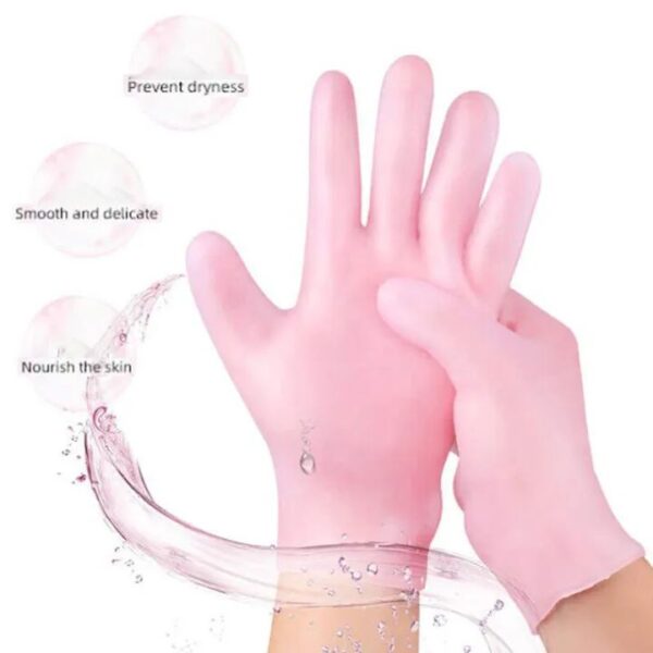 (1 Pair) Gel Gloves Moisturizing Whitening Exfoliating Smooth Beauty Hand Care Silicone Hand Glove Waterproof Cleaning