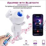 Astronaut Galaxy Projector Lamp Starry Star Bluetooth Music Night Light With Remote  (Big) - Image 7
