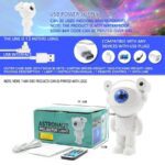 Astronaut Galaxy Projector Lamp Starry Star Bluetooth Music Night Light With Remote  (Big) - Image 6