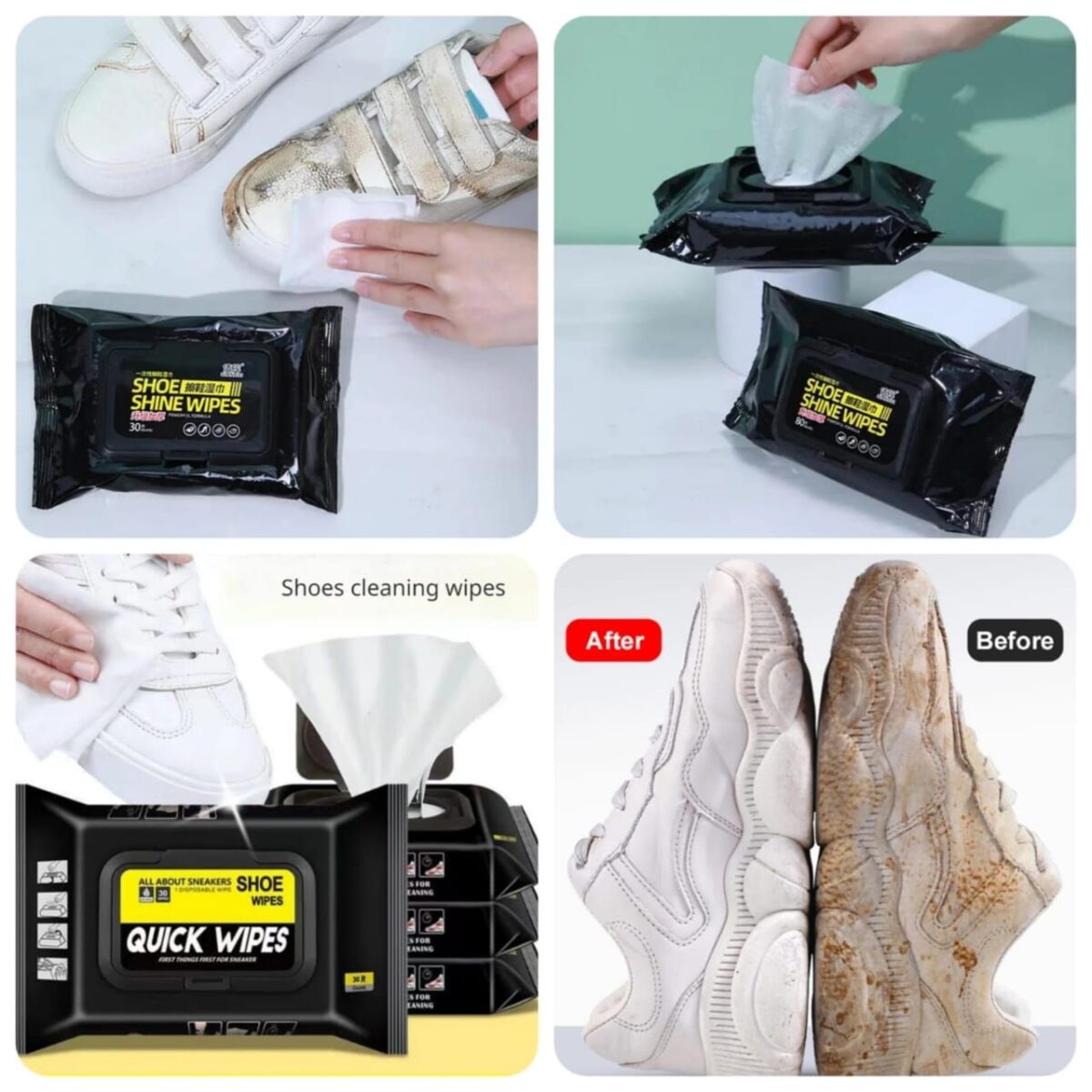 shoe cleaning pads wet wipes remove dirt Deep cleaning Shoe wipes - Image 1