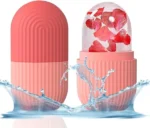 Silicone Cube Tray Shape Face Facial Ice Roller | Massage Face Roller | Frozen Facial Reusable Ice Face Roller Skincare Tool ( Random colors) (Lc)