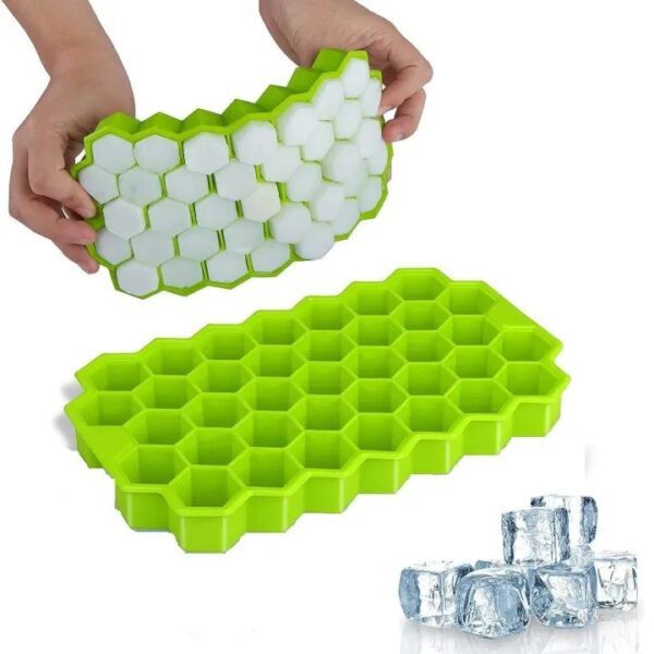 37 Cavity Ice Cube Mould Tray for Freezer Silicone Shape Honeycomb  Chocolate Cake Maker Ice Trays for Chilled Drinks Reusable Multicolor