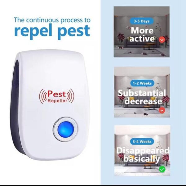 Ultrasonic pest repeller electronic plug in Rodent Mouse roach bug insect repellent indoor home kitchen etc