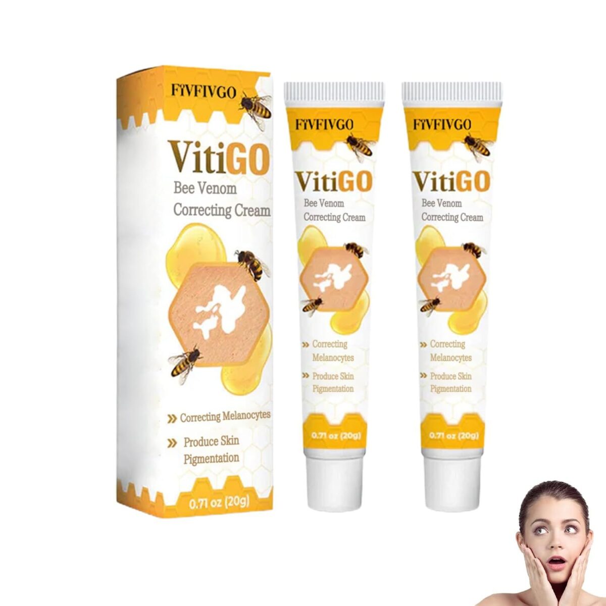 Vitigo Cream Been Venom Treatment Cream For Skin and Rashes - Image 1