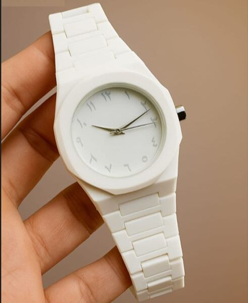 White Aura Wrist Watch Lightweight Fashion Watch with Butterfly Lock ClassicWatch